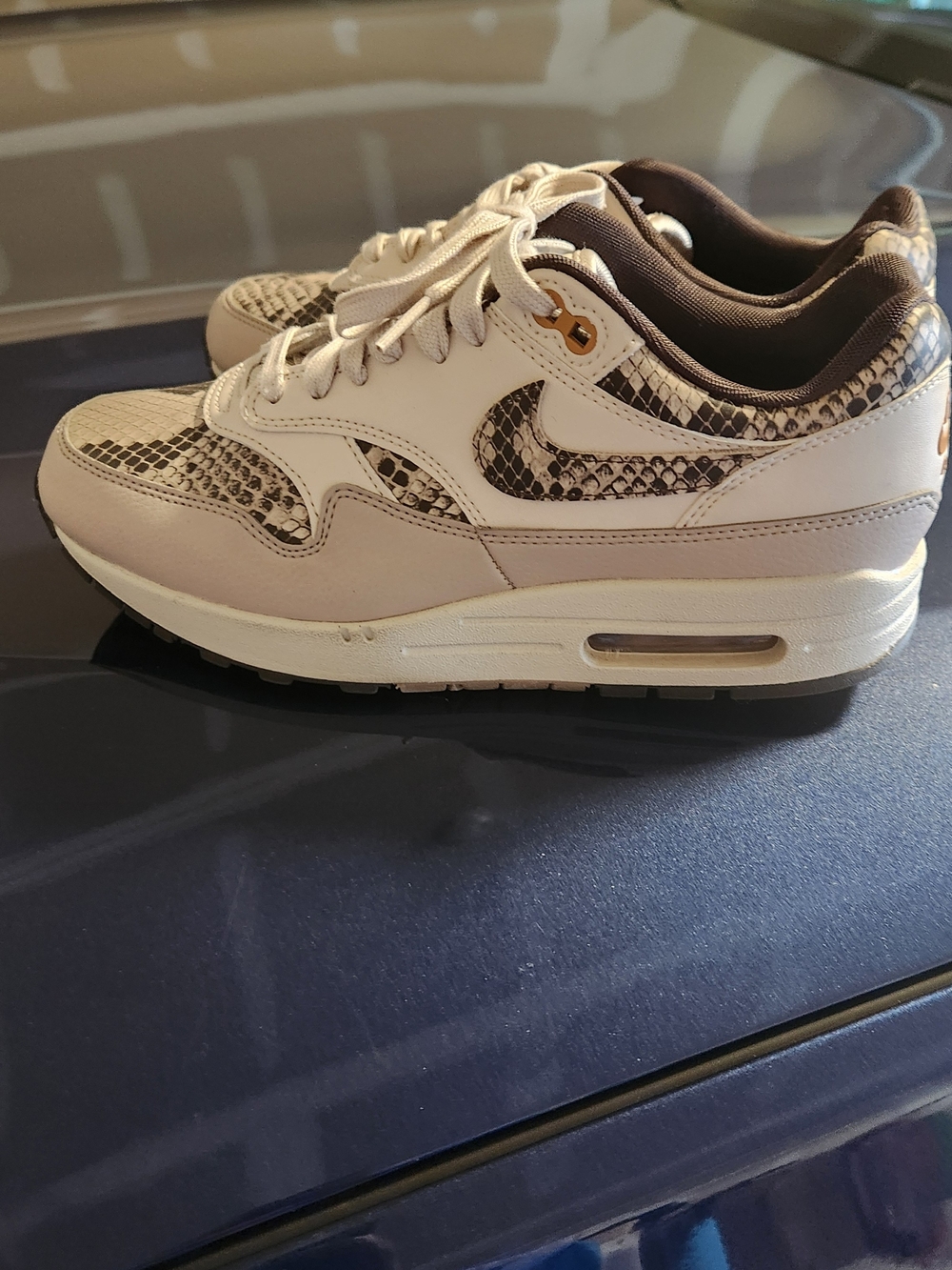 Nike Women’s Air Max Snake-Print Beige Sneakers